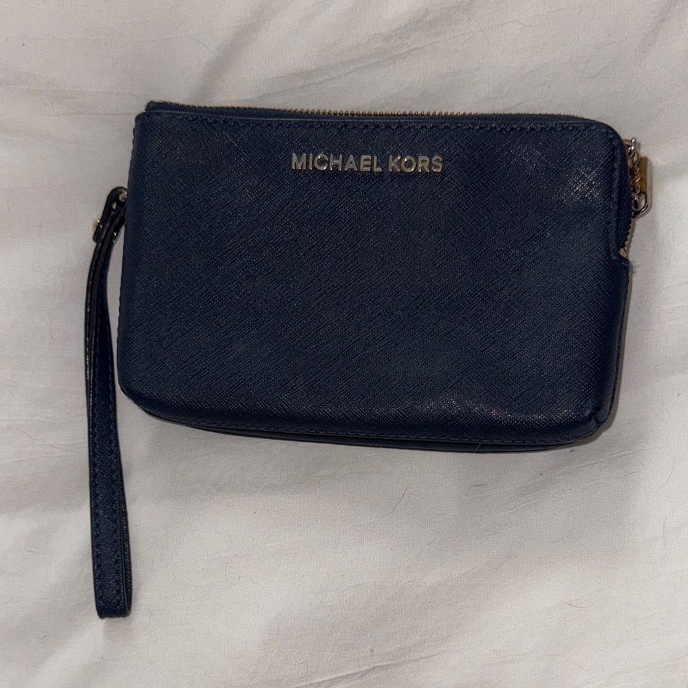Michael Kors Dark Blue Wristlet